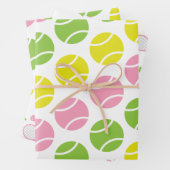 Feuilles cadeaux de tennis rose et vert (En situation)