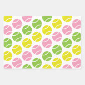 Feuilles cadeaux de tennis rose et vert (Devant)