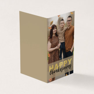 Feuilles Chaudes Joyeux Thanksgiving 50 Mini Carte