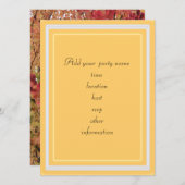 feuilles colorées d'automne invitation vierge (Devant / Derrière)