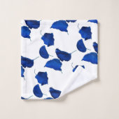 Feuilles d'abricot bleu néon (Gant de toilette)