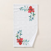 Feuilles Damask Et Aquarelle (Serviette à main)