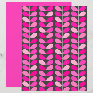 Feuilles danois du milieu du siècle, Fuchsia rose