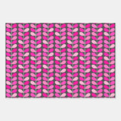 Feuilles danois du milieu du siècle, PInk, vert et (Devant)