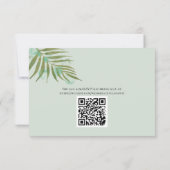 Feuilles d'aquarelle 04b Mariage RSVP avec photo (Dos)