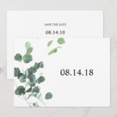 Feuilles d'aquarelle enregistrer la carte de date (Devant / Derrière)