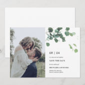 Feuilles d'aquarelle enregistrer la carte photo da (Devant / Derrière)