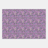 Feuilles d'aquarelle motif lavande violette (Devant 3)