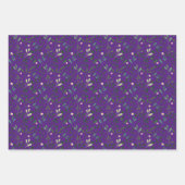 Feuilles d'aquarelle motif lavande violette (Devant)