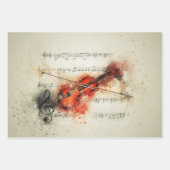 Feuilles d'aquarelle Musique et feuillets d'envelo (Devant)