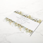 Feuilles d'aquarelle or enregistrer la date carte  (Rotation)