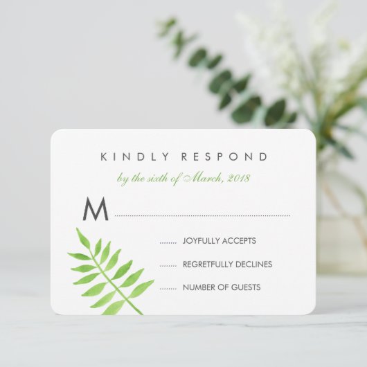 Feuilles d'aquarelle RSVP (Debout devant)