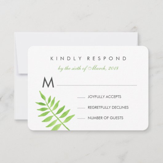 Feuilles d'aquarelle RSVP (Devant)