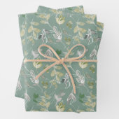 Feuilles d'aquarelle verte Sage (En situation)