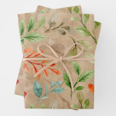 Feuilles d'aquarelle vintages (En situation)