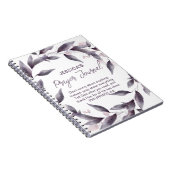 Feuilles d'aquarelle violette Customisé Journal de (Côté Droit)