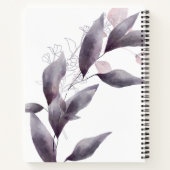 Feuilles d'aquarelle violette Customisé Journal de (Dos)