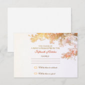 feuilles d'arbre colorées design RSVP élégant (Devant / Derrière)