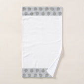 Feuilles d'arbre de Jade élégantes sur gris clair (Serviette à main)