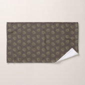 Feuilles d'arbre de Jade sur Marron (Serviette à main)
