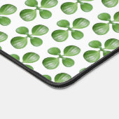 Feuilles d'arbre en Jade Vert sur Fond Blanc (Coin)
