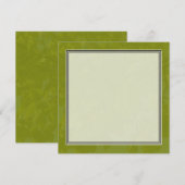 Feuilles d'arbre vert printemps invitations vierge (Devant / Derrière)