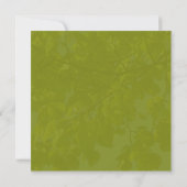 Feuilles d'arbre vert printemps invitations vierge (Dos)