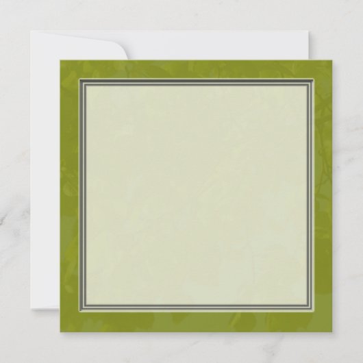 Feuilles d'arbre vert printemps invitations vierge (Devant)