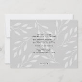 Feuilles d'argent 4 Faire-part de diplôme de photo (Dos)