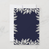 Feuilles d'Argent Glam Botanique Bleu Rose Réponse (Dos)