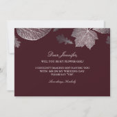 Feuilles d'argent Tombe Invitation de Fille de Fle (Dos)