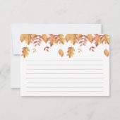 Feuilles d'automne à l'aquarelle - carte de recett (Dos)