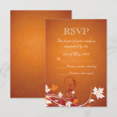 Feuilles d'automne Abstrait RSVP (Devant / Derrière)