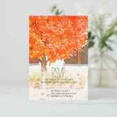 Feuilles d'automne aquarelle | RSVP mariage de aut (Debout devant)