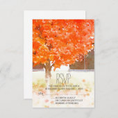 Feuilles d'automne aquarelle | RSVP mariage de aut (Devant / Derrière)