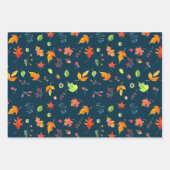 Feuilles d'automne Aquarelle Trio Motifs (Devant)