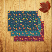 Feuilles d'automne Aquarelle Trio Motifs
