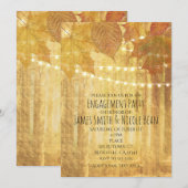 Feuilles d'automne Automne doré Cartes de bois rus (Devant / Derrière)