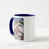 'Feuilles d'automne avec ciel bleu' Mug (Devant gauche)