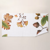 Feuilles d'automne avec feuilles d'érable et de no (Serviette de bain)