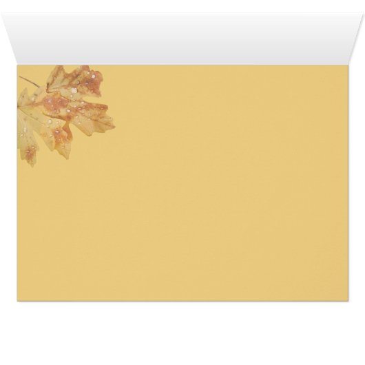 Feuilles d'automne avec gouttes de pluie, vierge à (Intérieur Horizontal (Bas))