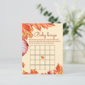 Feuilles d'automne baby shower bébé jeu de bingo (Debout devant)