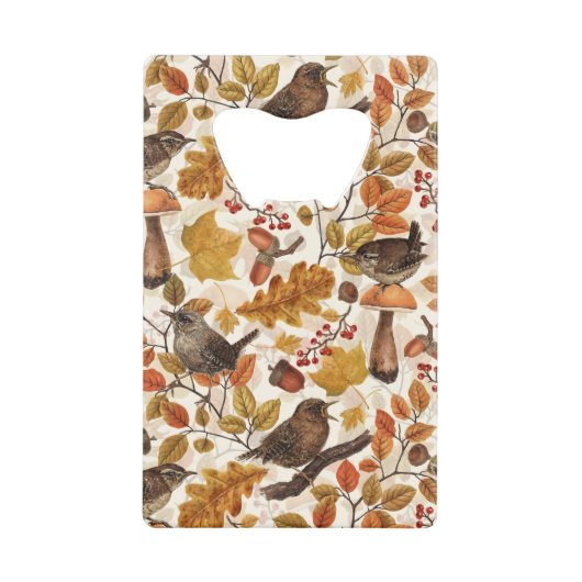 Feuilles d'automne, baies, champignons et fleurs (Devant)