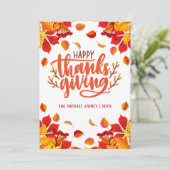 feuilles d'automne bon thanksgiving invitation (Debout devant)
