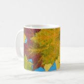 Feuilles 'd'automne' Café Mug (Devant gauche)