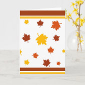 Feuilles d'automne - Carte (Fleur jaune)