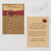 Feuilles d'automne, carte de boîtier de Burlap FAU (Devant / Derrière)