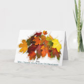 Feuilles d'automne ~ Carte de jour d'Action de grâ (Dos)