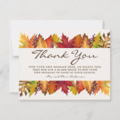 Feuilles d'automne Carte de remerciements Mariage  (Devant)