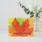 Feuilles d'automne Carte postale Thanksgiving (Debout devant)